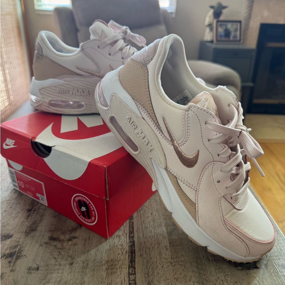 Nike Women's Air Max Sneakers - Light Pink and Beige